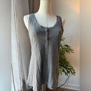 Gap Medium Gray Racer Back Tank with Buttons